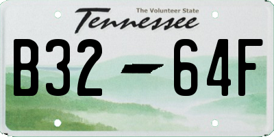 TN license plate B3264F
