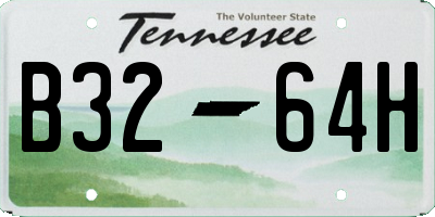 TN license plate B3264H