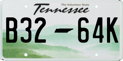 TN license plate B3264K