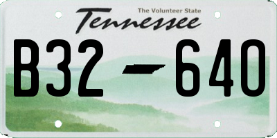TN license plate B3264O