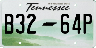 TN license plate B3264P
