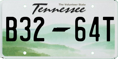 TN license plate B3264T