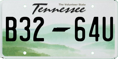 TN license plate B3264U