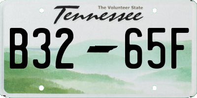TN license plate B3265F
