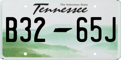 TN license plate B3265J