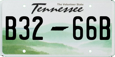 TN license plate B3266B