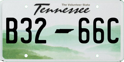 TN license plate B3266C