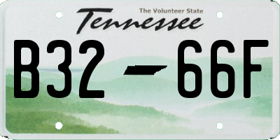 TN license plate B3266F