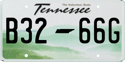 TN license plate B3266G