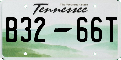 TN license plate B3266T