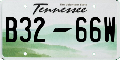 TN license plate B3266W