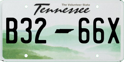 TN license plate B3266X