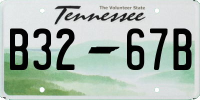 TN license plate B3267B