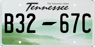 TN license plate B3267C