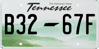 TN license plate B3267F