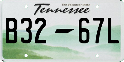 TN license plate B3267L