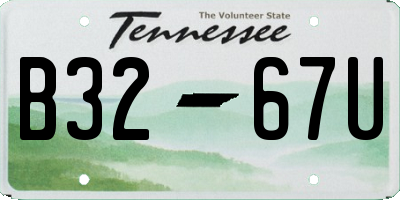 TN license plate B3267U