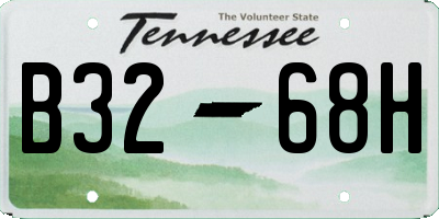 TN license plate B3268H