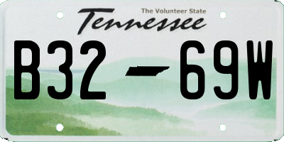 TN license plate B3269W