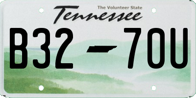 TN license plate B3270U