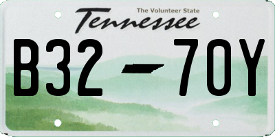 TN license plate B3270Y