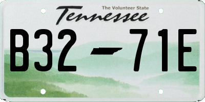 TN license plate B3271E