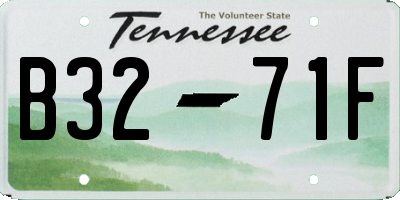 TN license plate B3271F