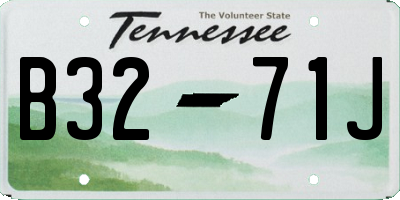 TN license plate B3271J