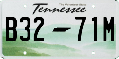 TN license plate B3271M