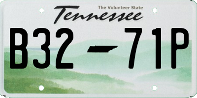 TN license plate B3271P