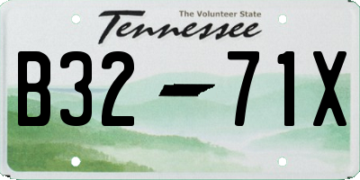 TN license plate B3271X