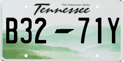 TN license plate B3271Y