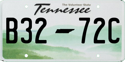 TN license plate B3272C