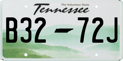 TN license plate B3272J