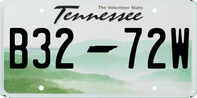 TN license plate B3272W