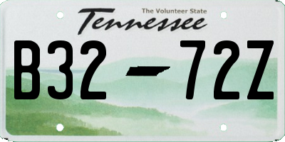 TN license plate B3272Z