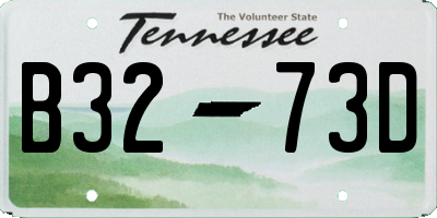 TN license plate B3273D