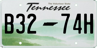 TN license plate B3274H