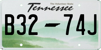 TN license plate B3274J