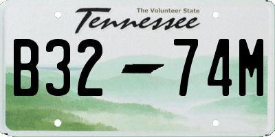 TN license plate B3274M