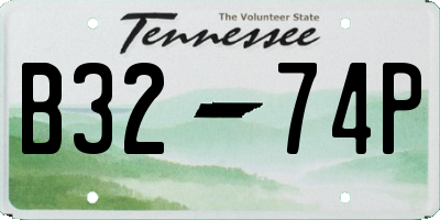 TN license plate B3274P