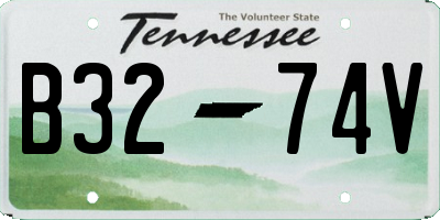 TN license plate B3274V
