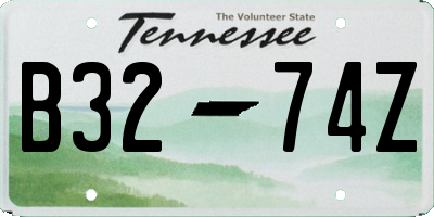 TN license plate B3274Z