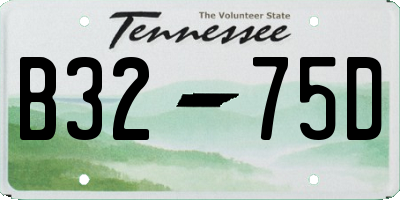 TN license plate B3275D