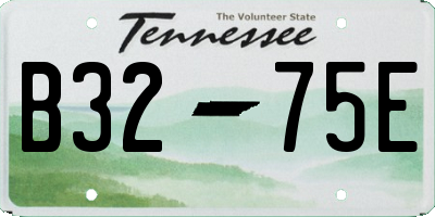 TN license plate B3275E