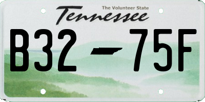 TN license plate B3275F