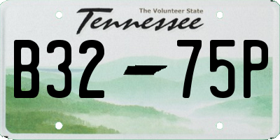TN license plate B3275P