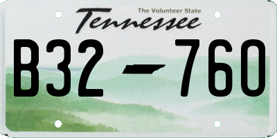 TN license plate B3276O