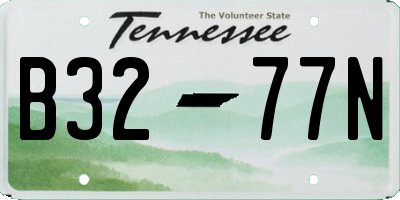 TN license plate B3277N