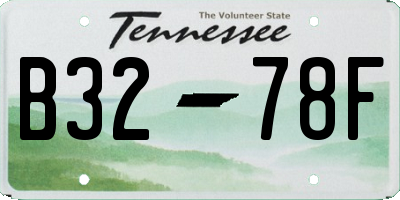 TN license plate B3278F